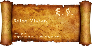 Reiss Vivien névjegykártya